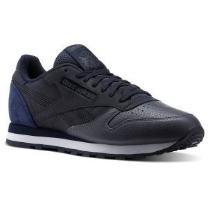 Reebok Classic Leather UE Turnschuhe Herren - Navy Blau/DunkelBlau/DunkelBlau - DE 934-UJX